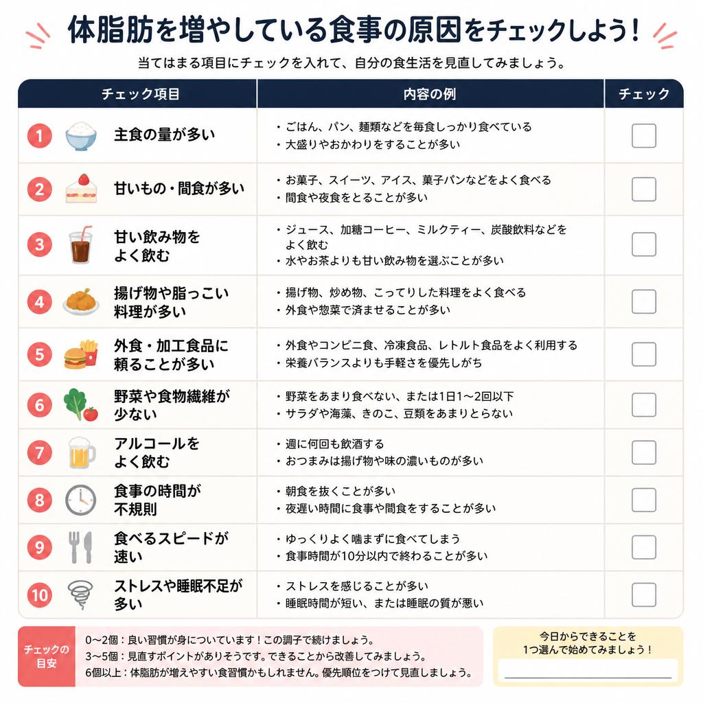 あなたの食事習慣をチェックしよう！