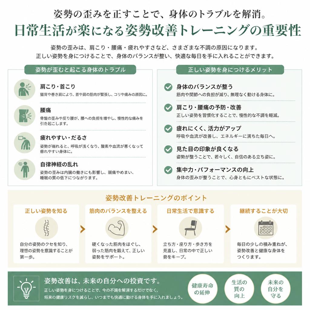姿勢改善で得られるメリット